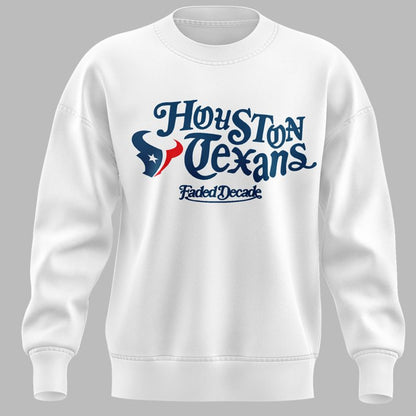 New Edition Houston Texans Collab With Faded Decade Sweatshirt 2025