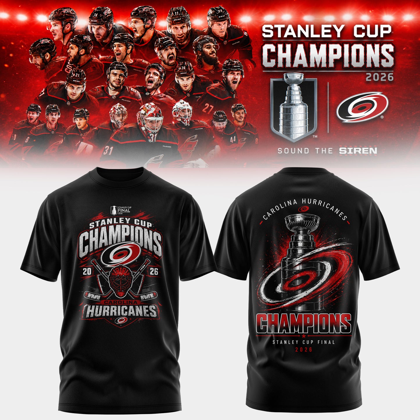 _C Hurricanes 2026 Stanley Cup Champions Tshirt