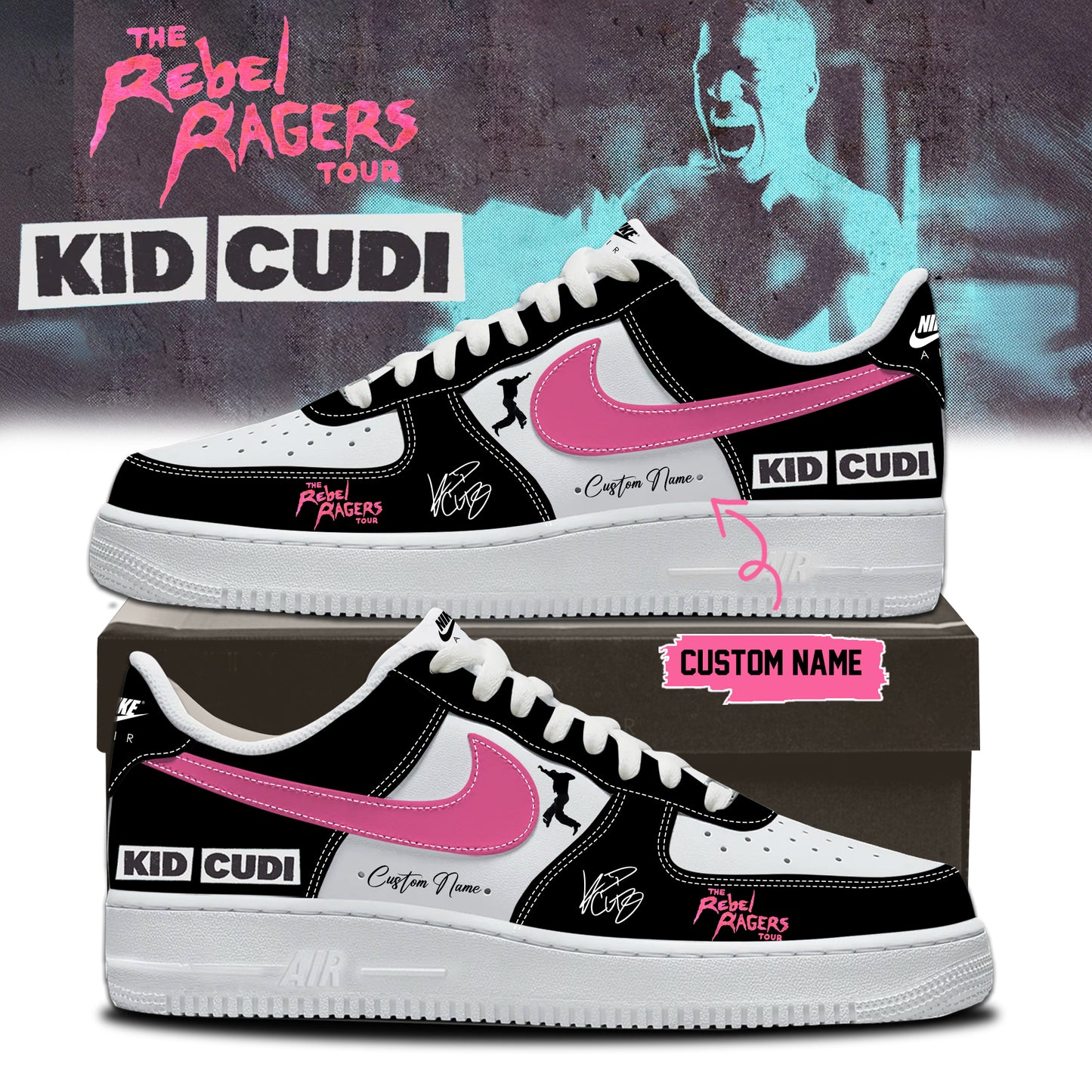 ,,KID CUDI ”The Rebel Ragers Tour 2026” Limited Edition Signature – Shoes 9