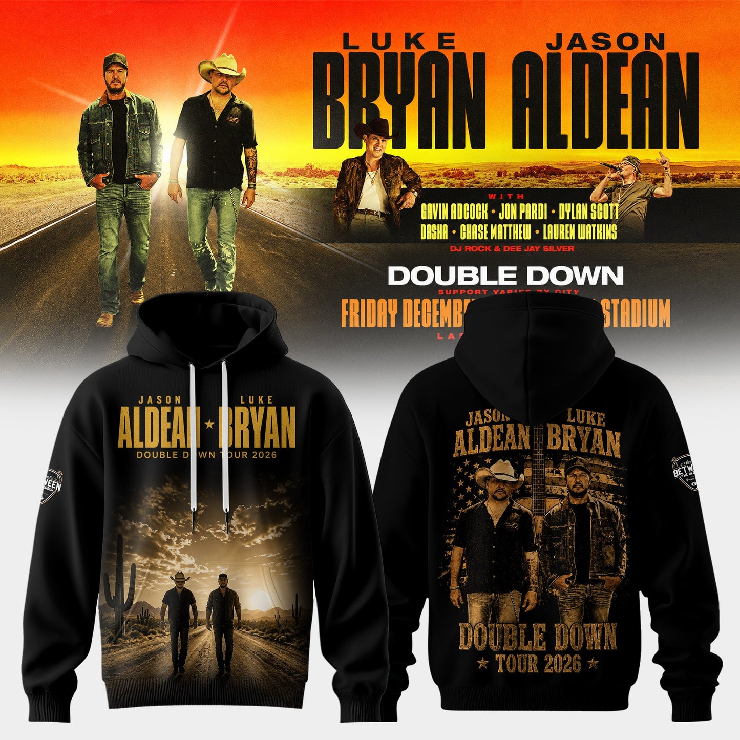 Double Down Tour 2026 – Desert Highway Collection Hoodie