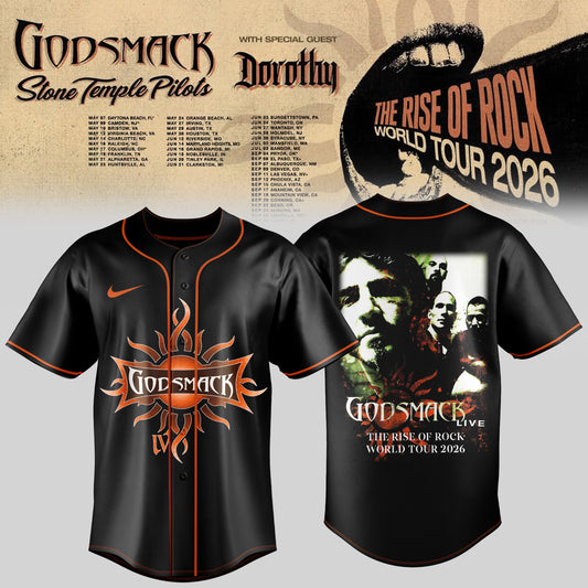 GODSMACK – THE RISE OF ROCK WORLD TOUR 2026 JERSEY