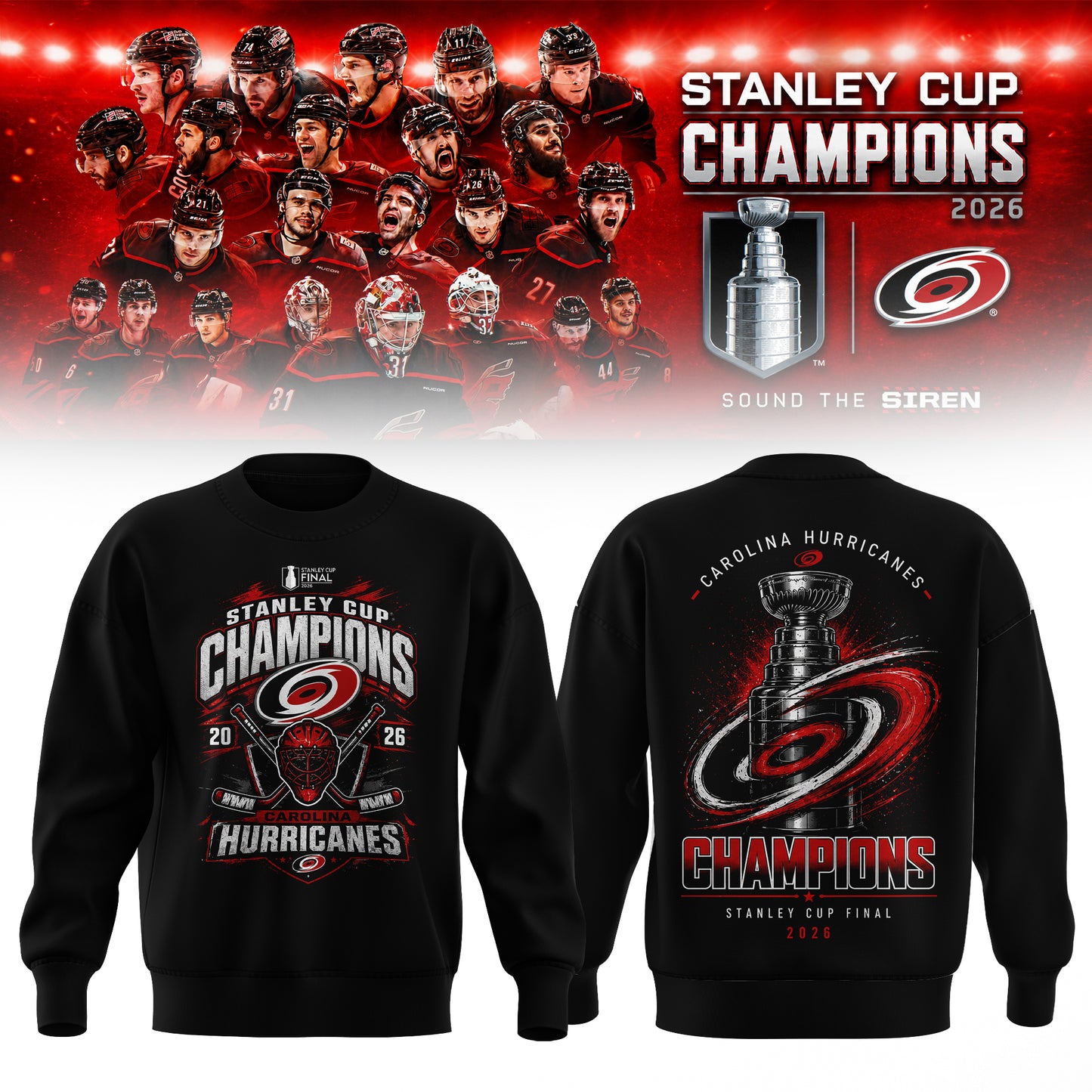 C Hurricanes 2026 Stanley Cup Champions Sweatshirt