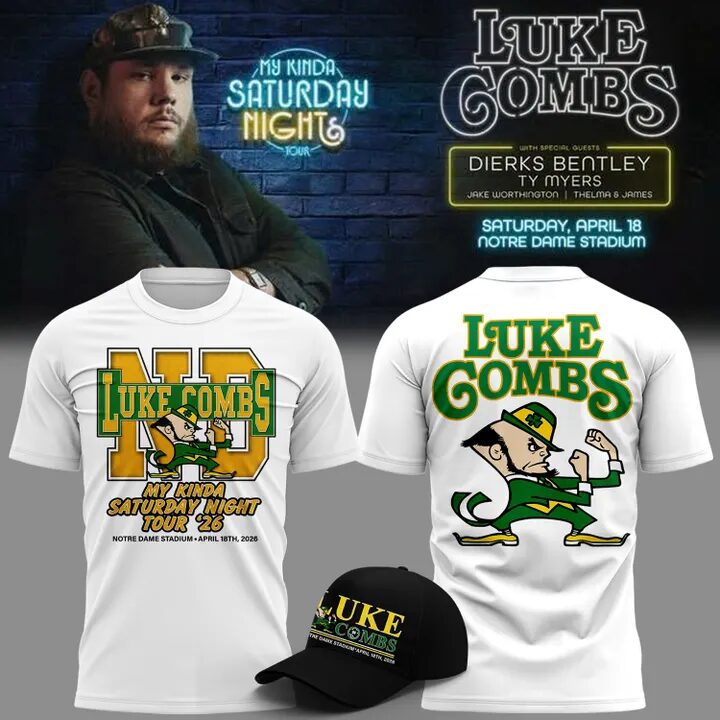 Limited Edition “My Kinda Saturday Night Tour” at Notre Dame Stadium Tshirt-AB0420161000