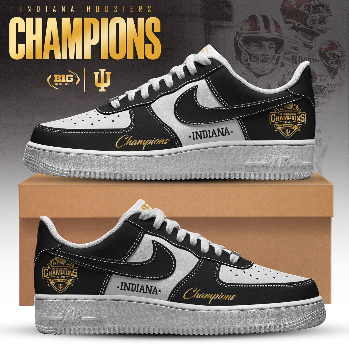 Indiana Hoosiers Champions Air Force 1 Fashions Shoes Limited Ver 2