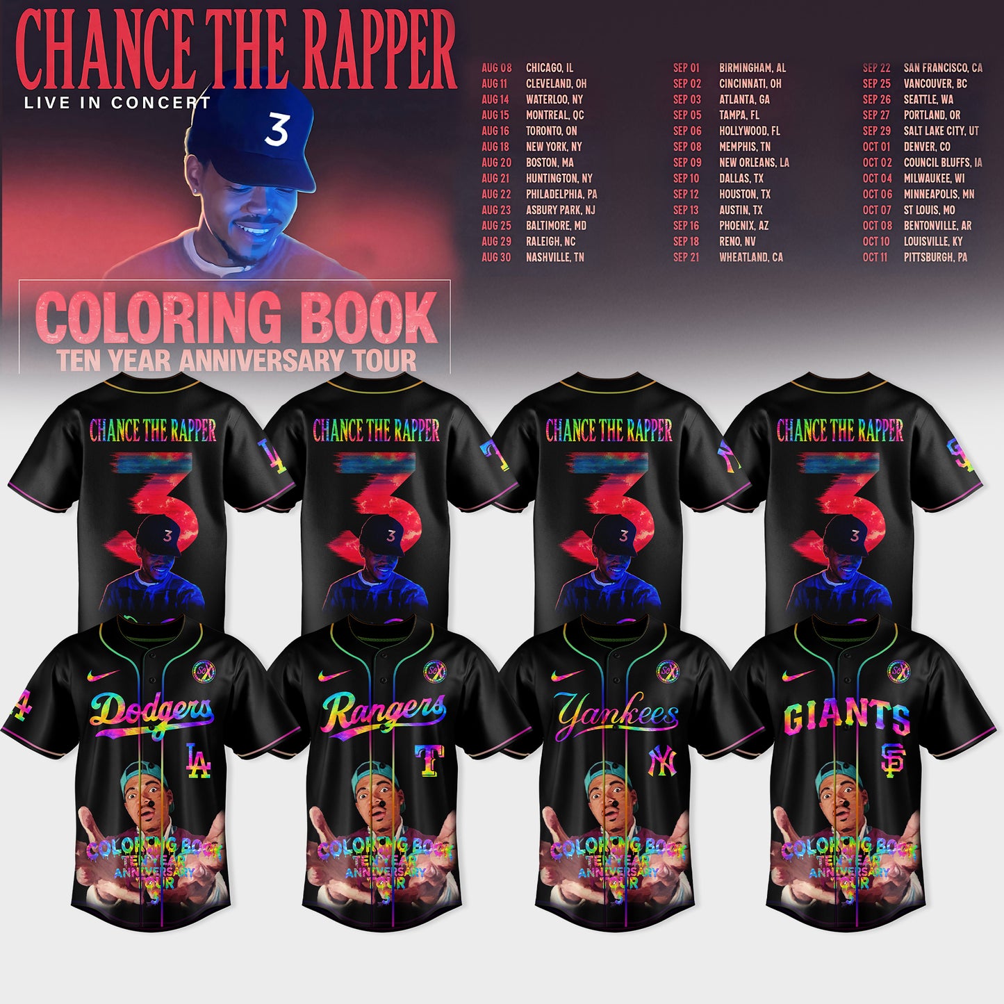 _CHANCE THE RAPPER — COLORING BOOK COLLECTION ALL TEAM BASEBALL