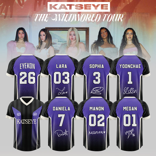 _KATSEYE: THE WILDWORD TOUR Limited Football Jersey – Origional Colors