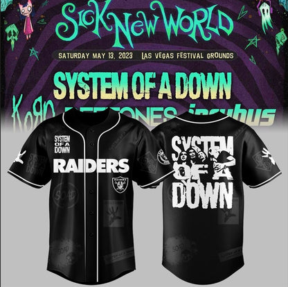 Limited Editon Sick New World SOAD x Raiders Jersey-PA042526006