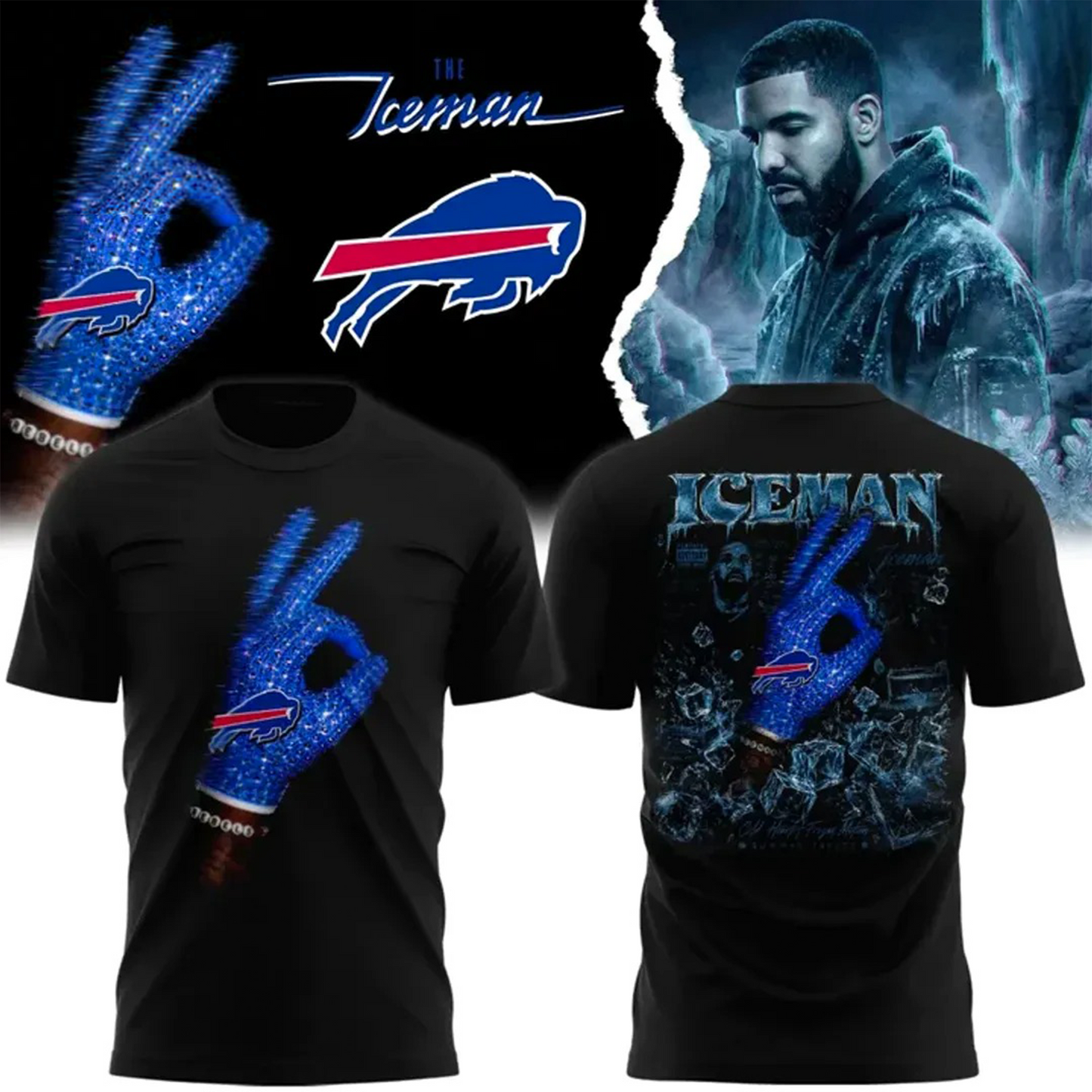 Drake Ice Man x Buffalo Bills Limited Edition T-SHIRT