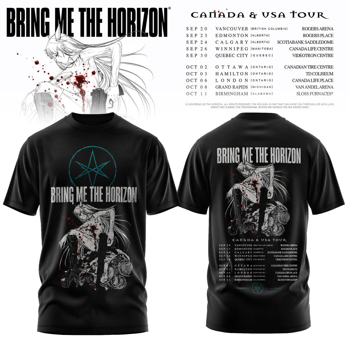 BRING ME THE HORIZON — CANADA & USA TOUR TEE