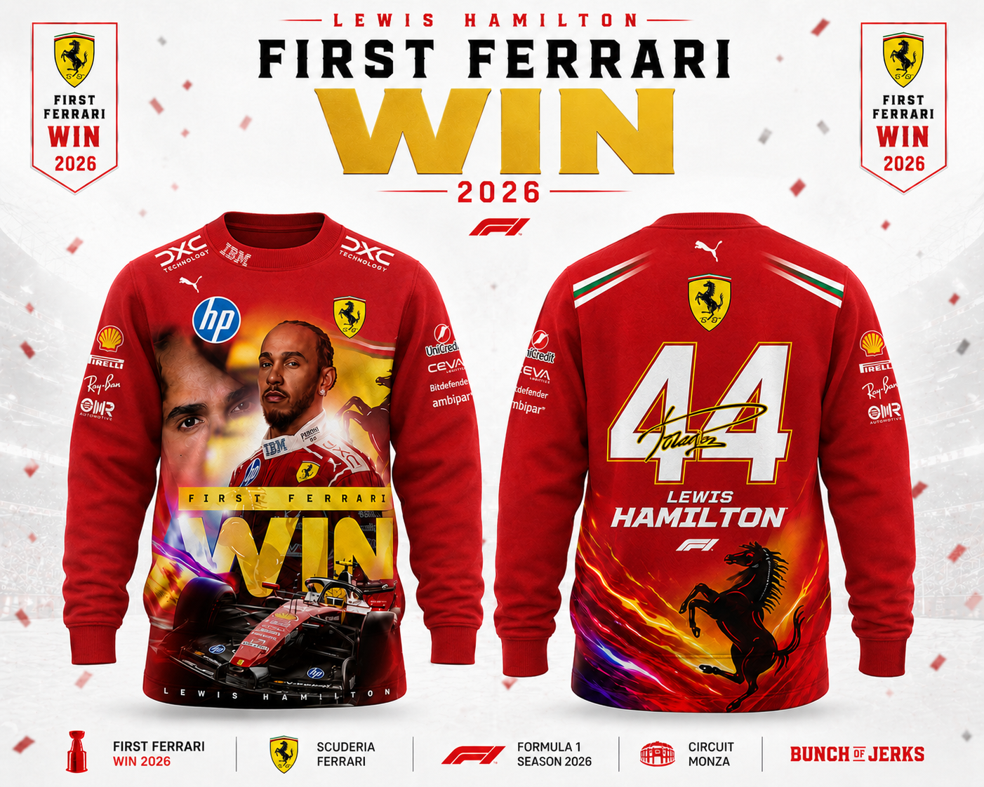 LEWIS HAMILTON – FIRST FERRARI WIN 2026 SWEATER