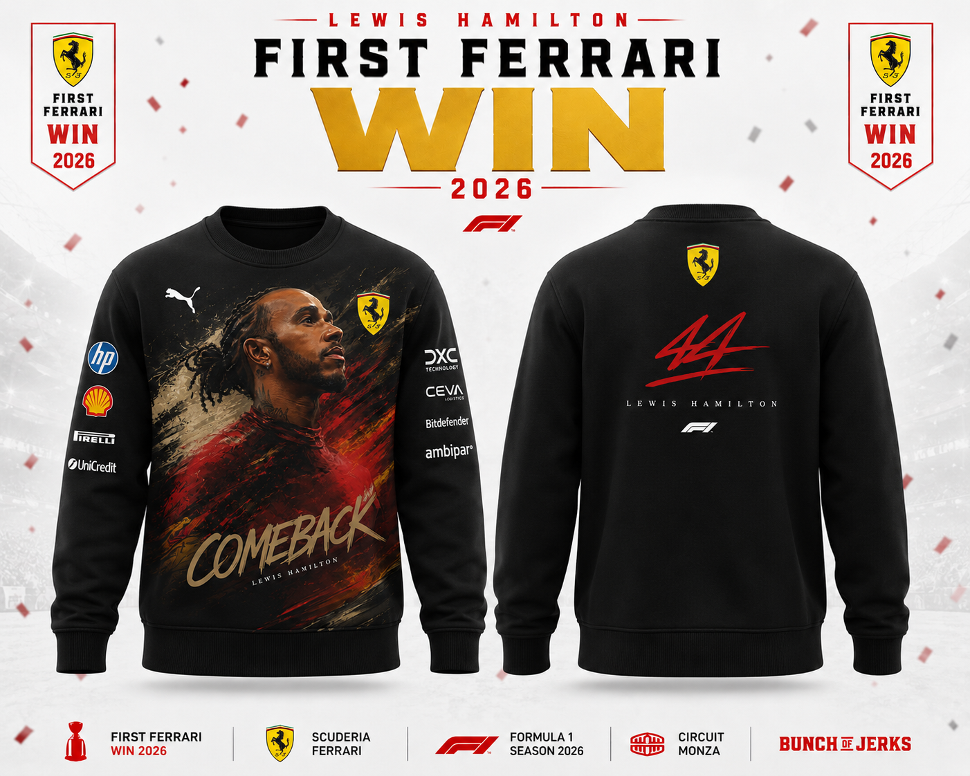 LEWIS HAMILTON – FIRST FERRARI WIN 2026 SWEATER