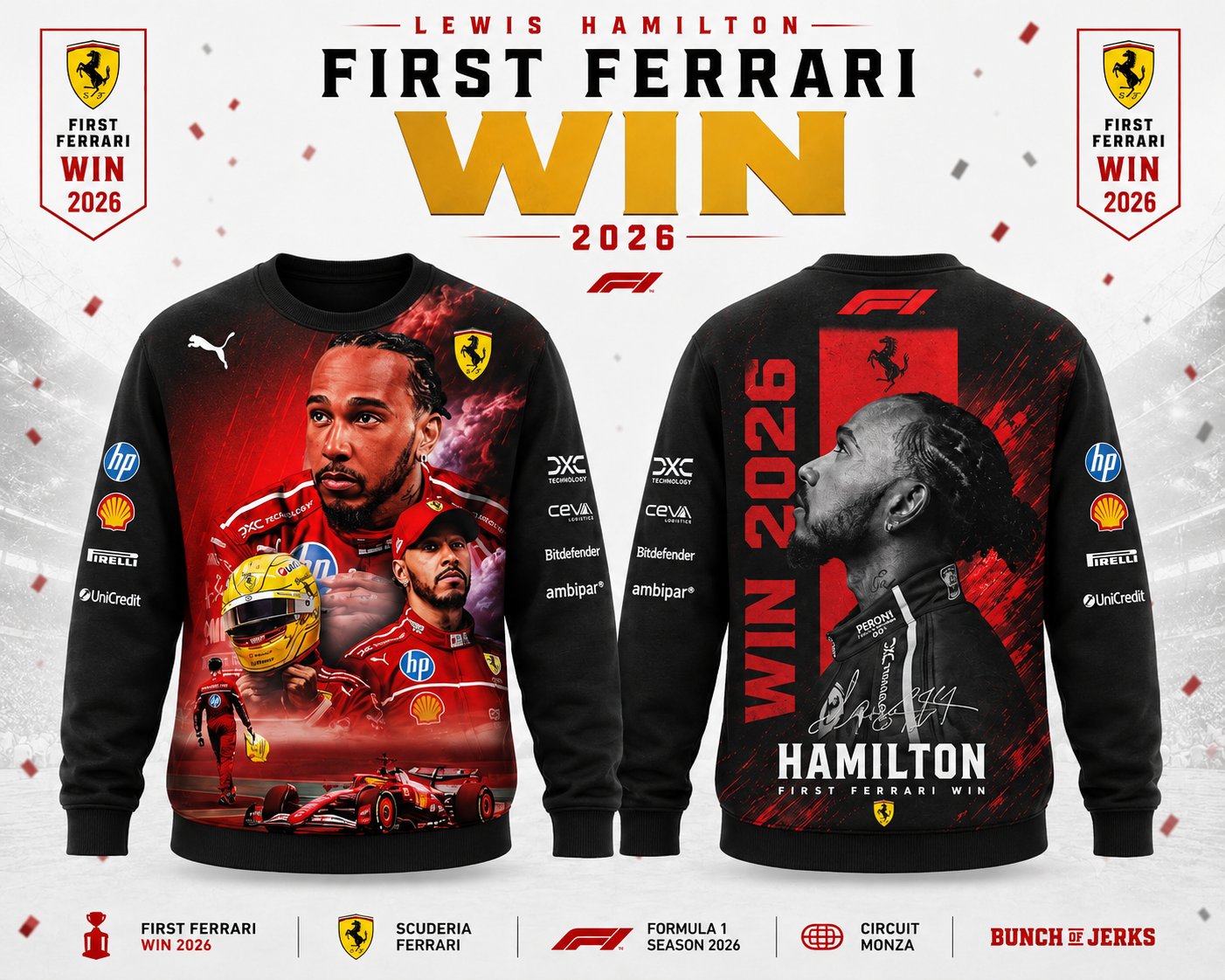 LEWIS HAMILTON – FIRST FERRARI WIN 2026 SWEATER