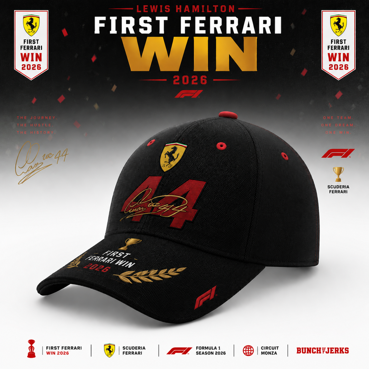 LEWIS HAMILTON – FIRST FERRARI WIN 2026 Cap