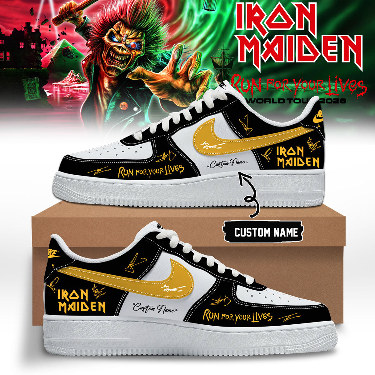 ,Iron Maiden – Run For Your Lives World Tour Shoes