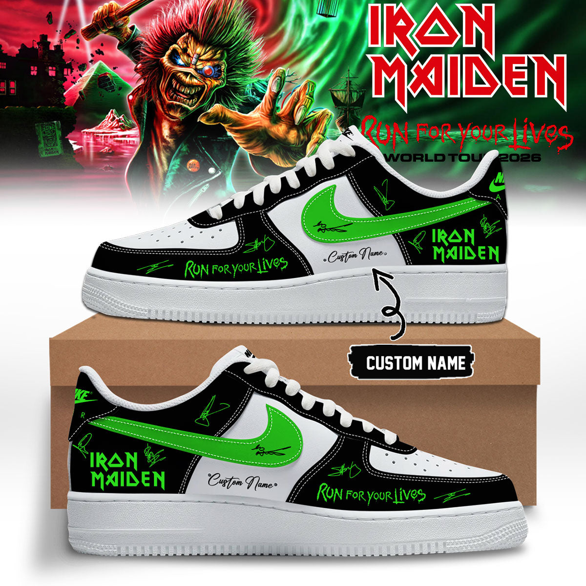 ,Iron Maiden – Run For Your Lives World Tour Shoes
