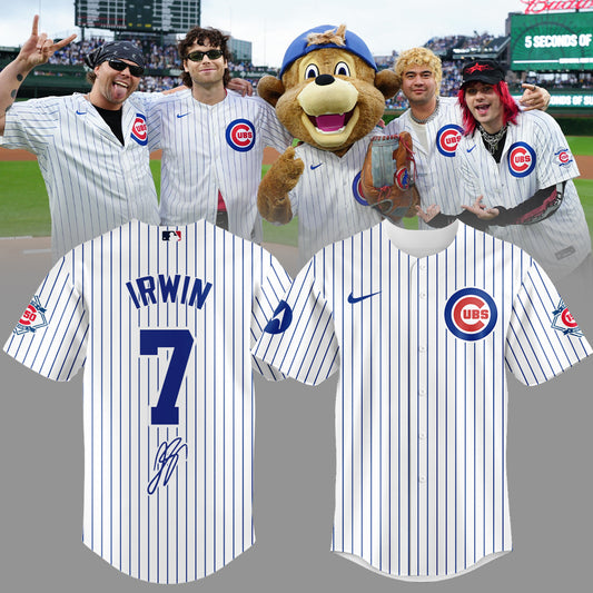 .5 seconds of summer Ashton Irwin cubs Limited Edition Signature – Jersey