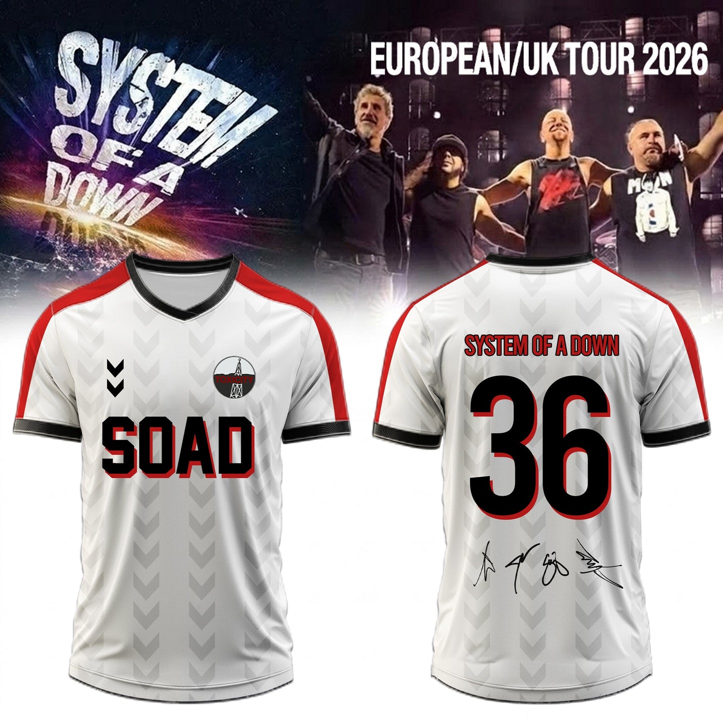,,.System Of A Down European Tour 2026 Limited Edition Signature – Jersey