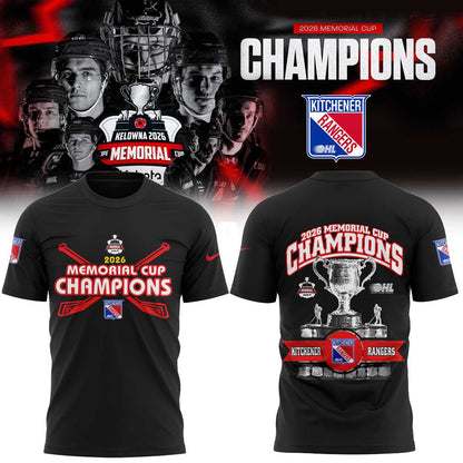 Kitchener Rangers 2026 MEMORIAL CUP CHAMPIONS Limited Shirt Black