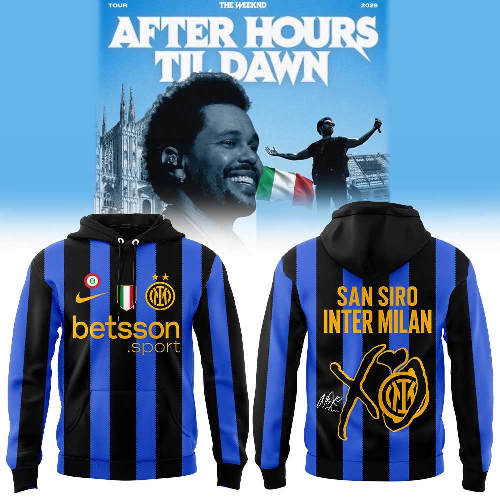 . The Weeknd After Hours Til Dawn Tour x Inter Milan Limited Edition Hoodie V2