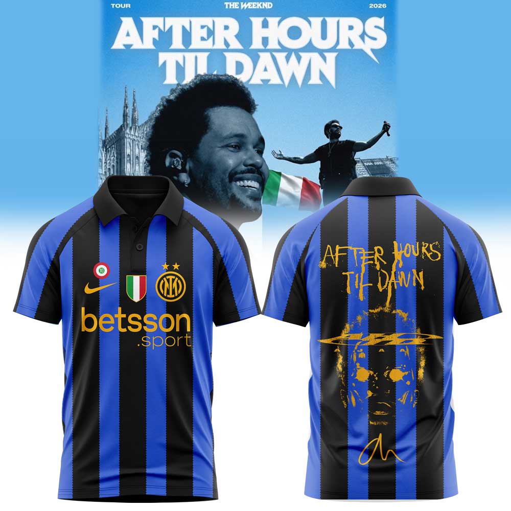 . The Weeknd After Hours Til Dawn Tour x Inter Milan Limited Edition Polo