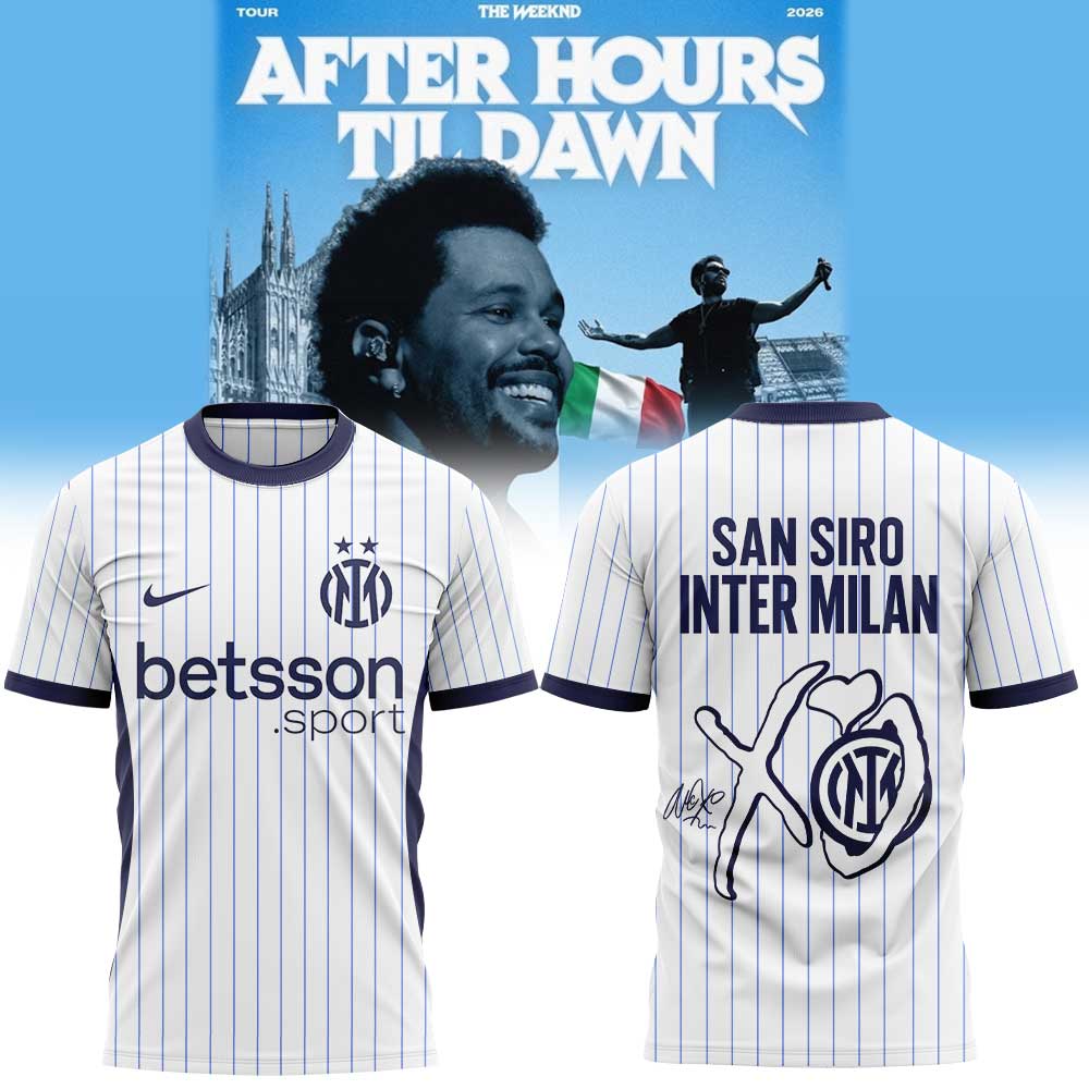 . The Weeknd After Hours Til Dawn Tour x Inter Milan Limited Edition Shirt V4