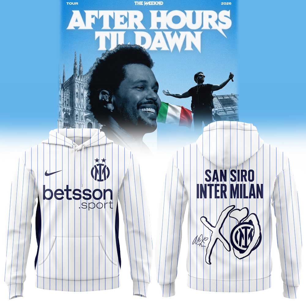 . The Weeknd After Hours Til Dawn Tour x Inter Milan Limited Edition Hoodie V4