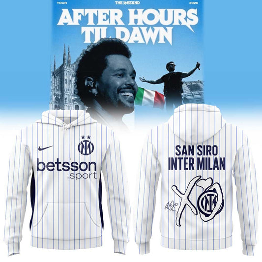 . The Weeknd After Hours Til Dawn Tour x Inter Milan Limited Edition Hoodie V4