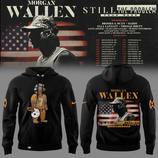 Morgan Wallen Still The Problem Tour 2026 Combo Hoodie Black