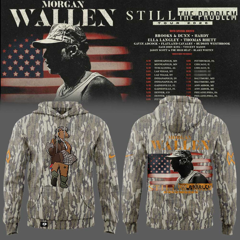 Morgan Wallen Still The Problem Tour 2026 Combo Hoodie Camo