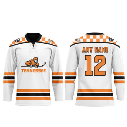 Tennessee Ice Hockey Chuck-A-Puck Uniform Hockey Jersey Custom Name, Number
