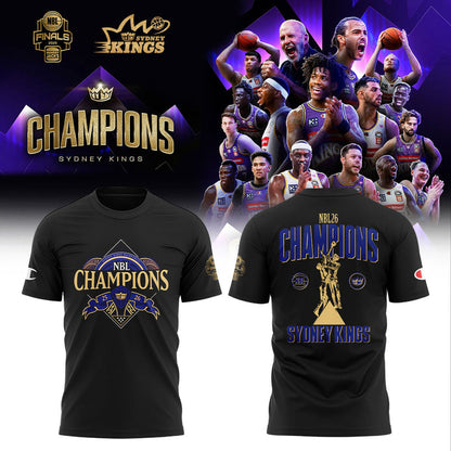 Sydney Kings 2026 NBL Championship Shirt Black