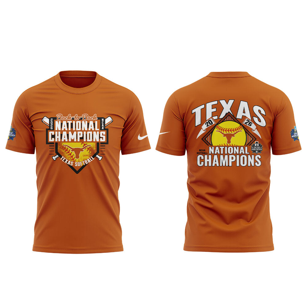 Limited Edition Longhorns 2026 Softball National Champions 🥎🤘🏆 Shirt