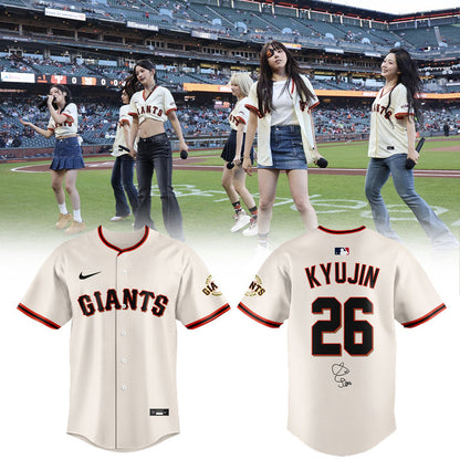 SF Giants x Kyujin NMIXX Is Loving Their Time At Oracle Park Jersey