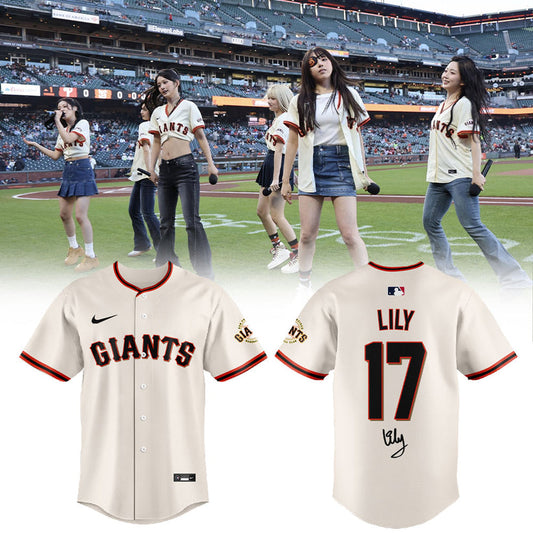 SF Giants x Lily NMIXX Is Loving Their Time At Oracle Park Jersey