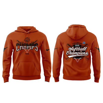 Texas Longhorns 2026 SEC Softball Tournament Champions Locker Room Hoodie Orange