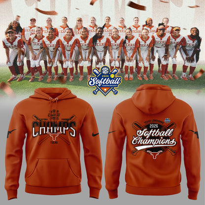 Texas Longhorns 2026 SEC Softball Tournament Champions Locker Room Hoodie Orange