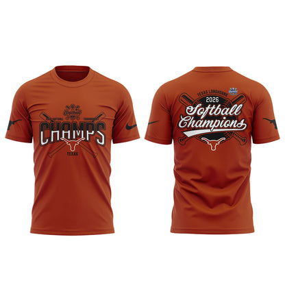 Texas Longhorns 2026 SEC Softball Tournament Champions Locker Room Shirt Orange