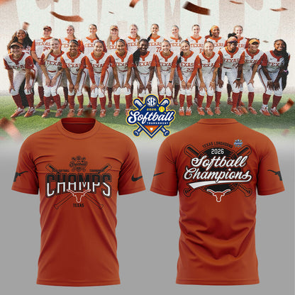 Texas Longhorns 2026 SEC Softball Tournament Champions Locker Room Shirt Orange