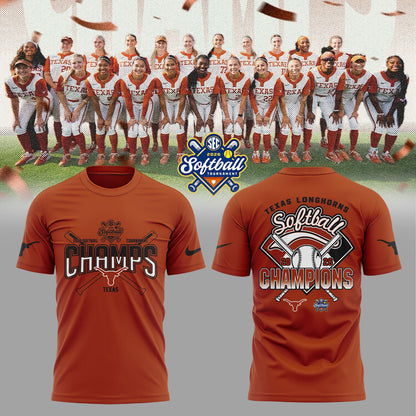 Texas Longhorns 2026 SEC Softball Tournament Champions Locker Room Shirt Orange V2