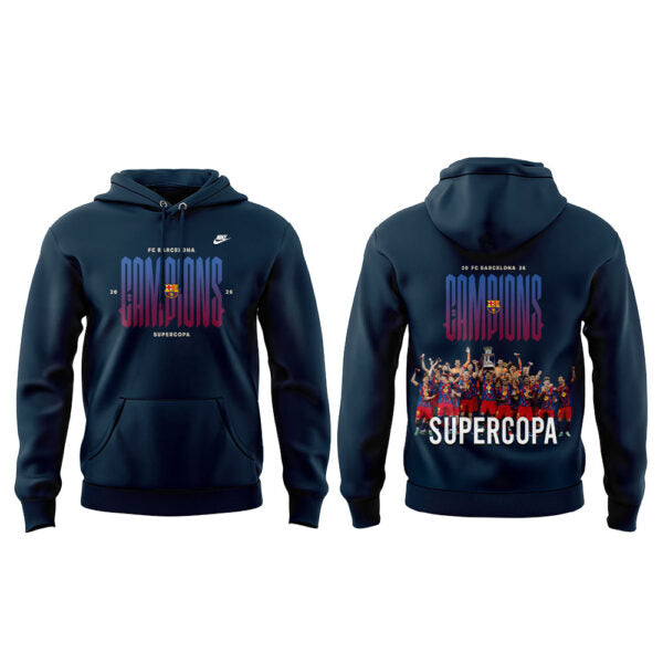 . FC Barcelona ELS CAMPIONS DE LA SUPERCOPA 2025/26 Combo V2 Hoodie