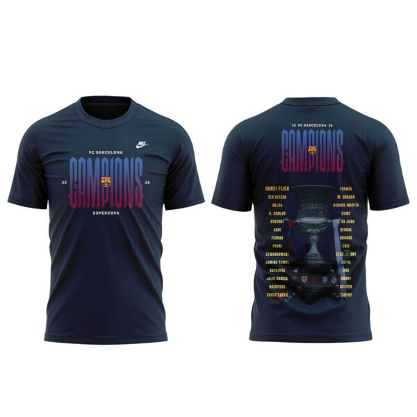 . FC Barcelona ELS CAMPIONS DE LA SUPERCOPA 2025/26 Combo V3 Shirt