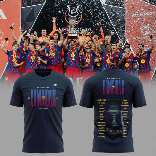 . FC Barcelona ELS CAMPIONS DE LA SUPERCOPA 2025/26 Combo V3 Shirt