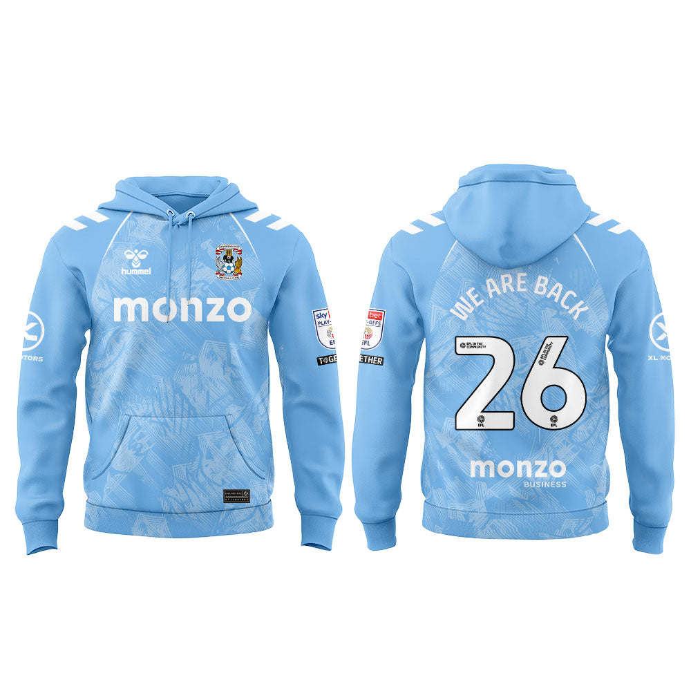 .Coventry City WE ARE PREMIER LEAGUE Limited Edition Hoodie Blue