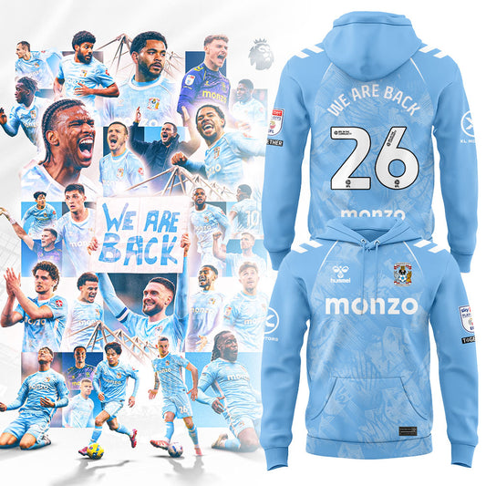 .Coventry City WE ARE PREMIER LEAGUE Limited Edition Hoodie Blue
