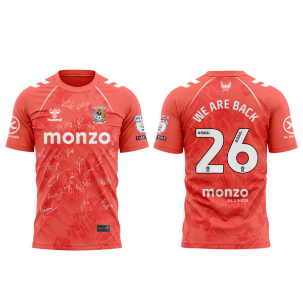 .Coventry City WE ARE PREMIER LEAGUE Limited Edition Shirt Orange Signature