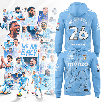 .Coventry City WE ARE PREMIER LEAGUE Limited Edition Hoodie Blue Signature