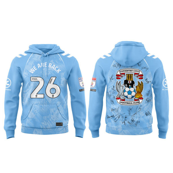 .Coventry City WE ARE PREMIER LEAGUE Limited Edition Hoodie Blue Signature V2