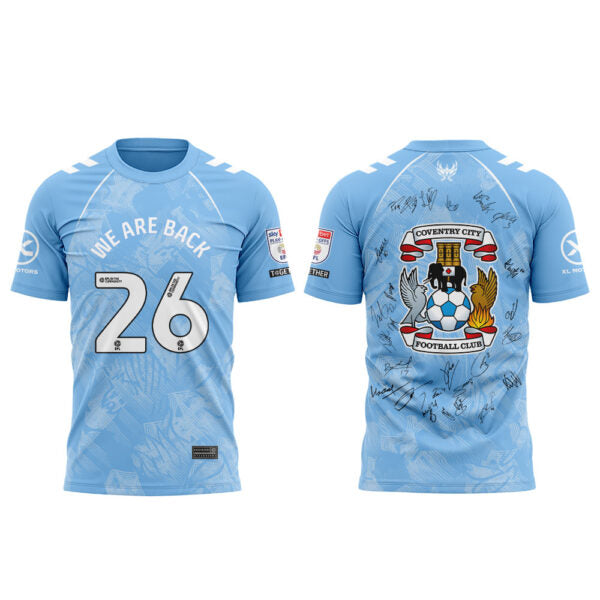 .Coventry City WE ARE PREMIER LEAGUE Limited Edition Shirt Blue Signature V2