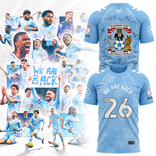 .Coventry City WE ARE PREMIER LEAGUE Limited Edition Shirt Blue Signature V2