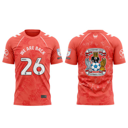 .Coventry City WE ARE PREMIER LEAGUE Limited Edition Shirt Orange Signature V2